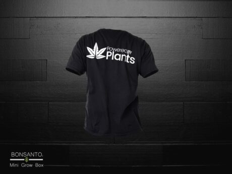 schwarzes T-Shirt für Cannabis Grower mit Rückenprint