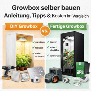 Growbox selber bauen – Vergleich zwischen DIY-Growbox und fertiger Growbox mit LED-Beleuchtung