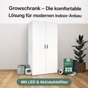 Weißer Bonsanto® Growschrank mit LED-Beleuchtung für modernen Indoor-Anbau
