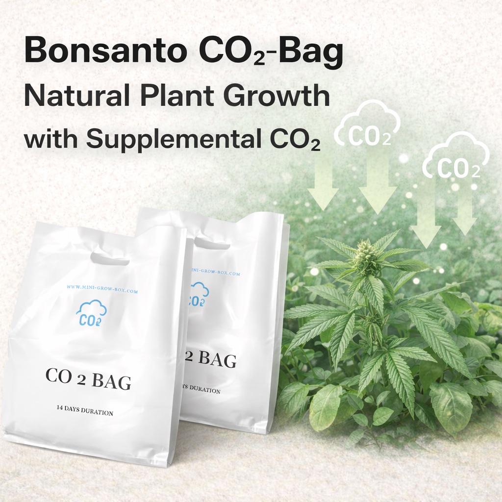 CO₂ grow bags providing supplemental carbon dioxide for indoor plant growth