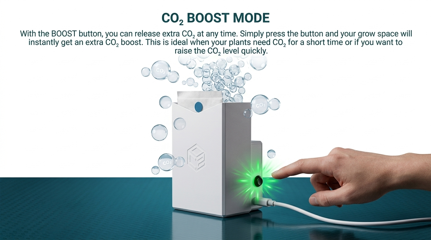 Culvine CO2PRO – Boost Mode aktiviert