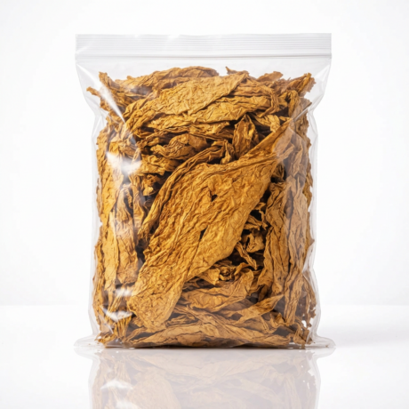 Bonsanto Italia Virginia Tabakblätter – ganze fermentierte und veredelte Blätter, gold-ocker, im wiederverschließbaren 200 g Beutel