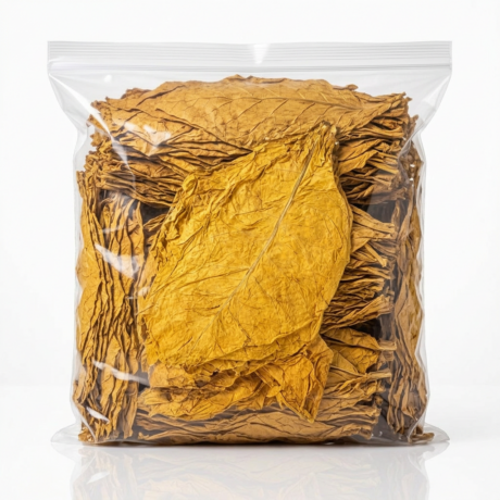 Bonsanto Virginia Bright Tabakblätter – ganze fermentierte und veredelte Blätter, hell goldgelb, im wiederverschließbaren 200 g Beutel
